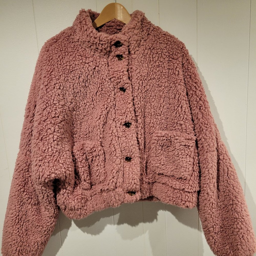 Tularosa Pink Teddy Bear Jacket, Size L